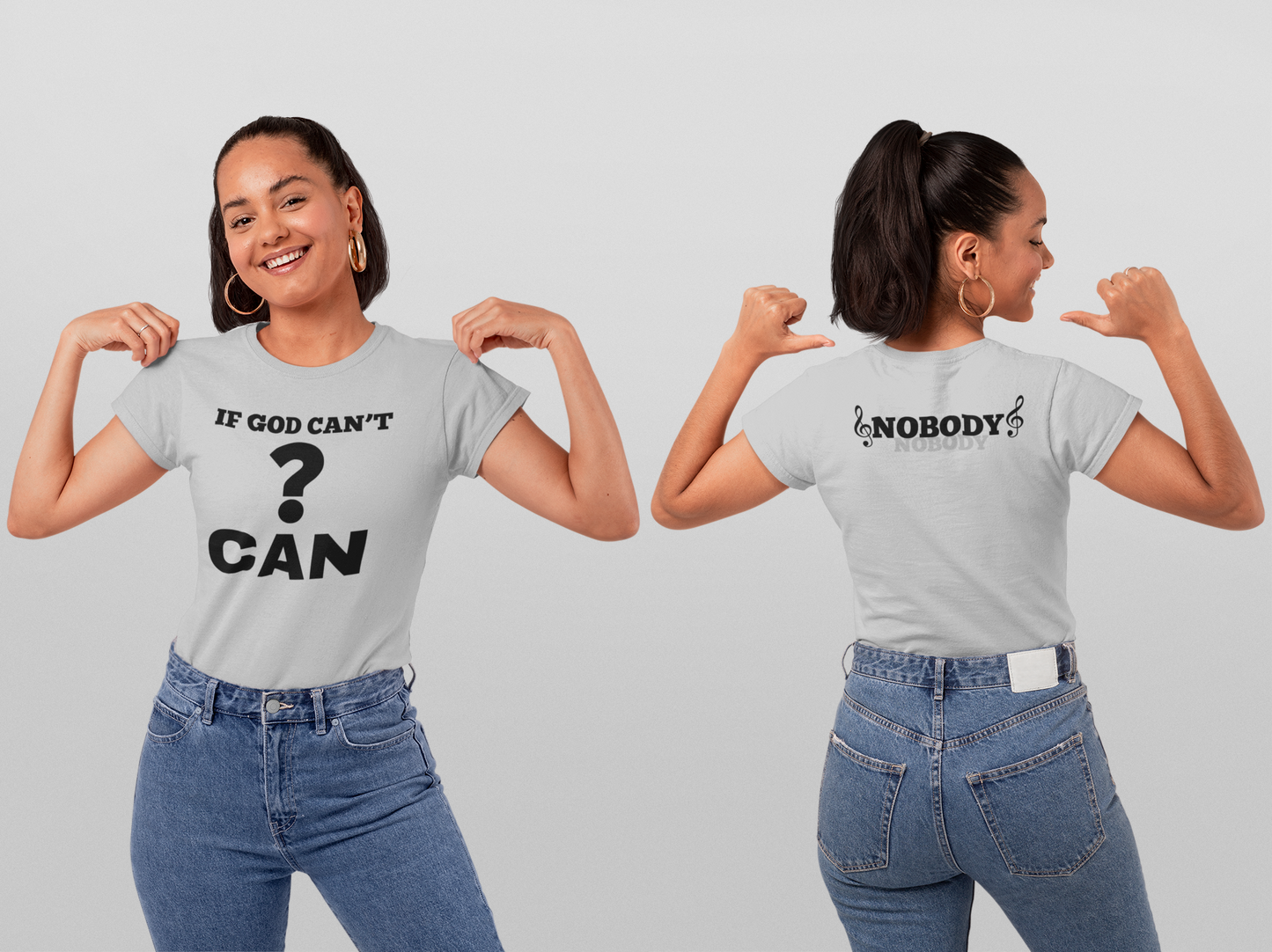 If GOD can"t who can? NOBODY (UNISEX T-SHIRT)